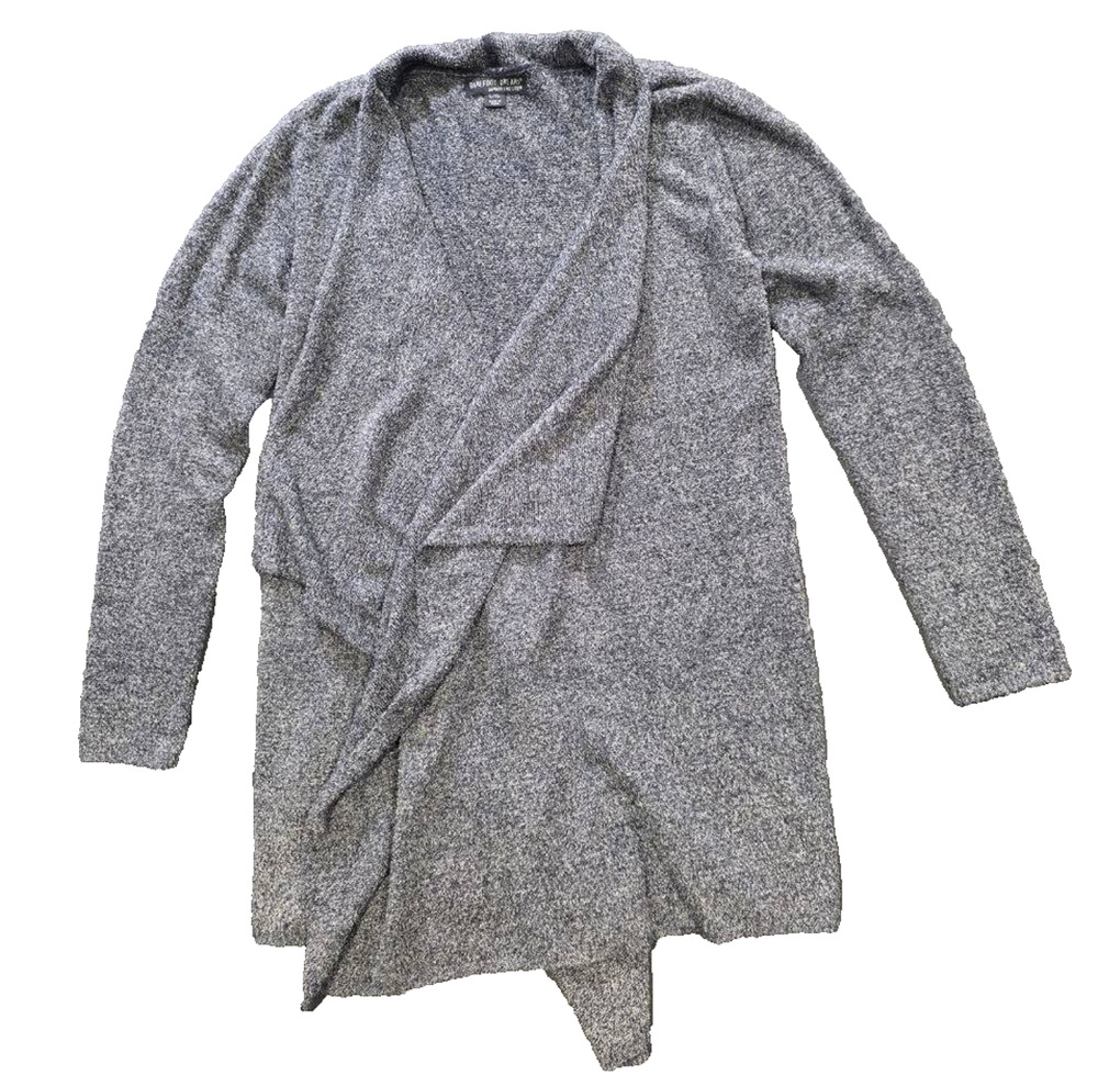 Barefoot Dreams Bamboo Chic Waterfall Calypso Cardigan Sweater Gray L/XL A010545